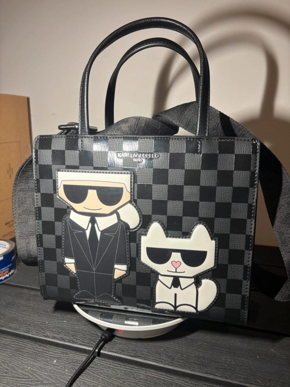 Karl Lagerfeld checkered bag NWT